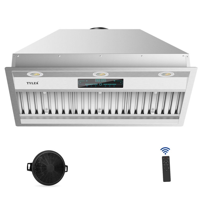 30" Stainless Steel Convertible Insert Range Hood with Charcoal Filter and LED Lights