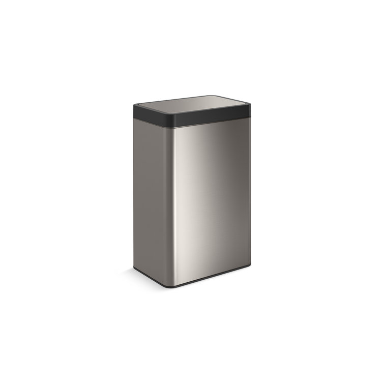 13-Gallon Touchless Stainless Steel Trash Can with Fingerprint Resistant Finish