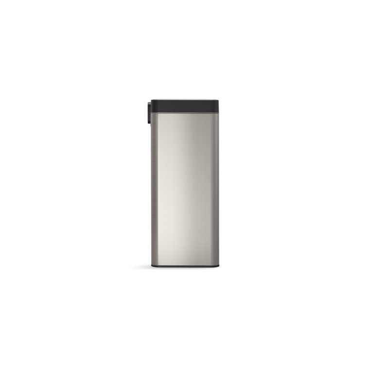 13-Gallon Touchless Stainless Steel Trash Can with Fingerprint Resistant Finish