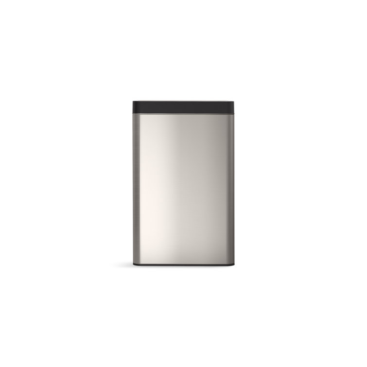 13-Gallon Touchless Stainless Steel Trash Can with Fingerprint Resistant Finish