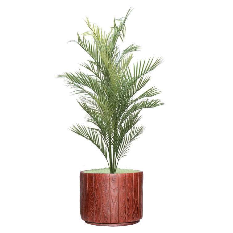 53'' Green Artificial Palm Tree in Cylinder Vase