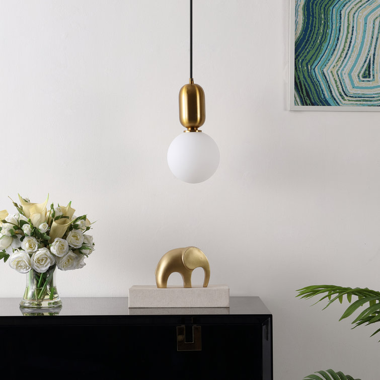 Amagiri 6" Assorted Glass Globe Pendant Light Set with LED