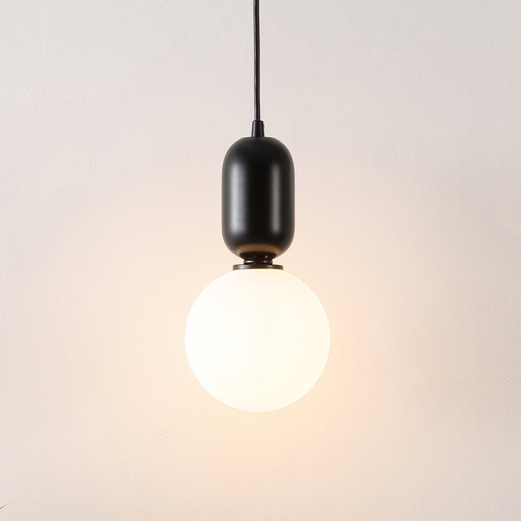 Amagiri 6" Assorted Glass Globe Pendant Light Set with LED