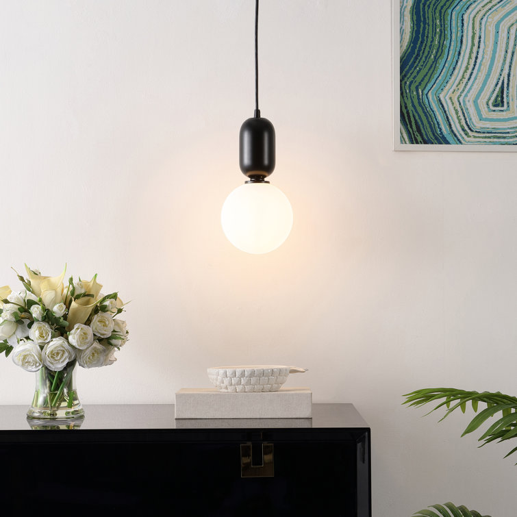 Amagiri 6" Assorted Glass Globe Pendant Light Set with LED