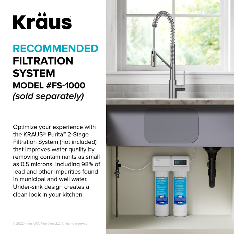 Spot-Free Stainless Steel Pull-Down Kitchen Faucet with Spray