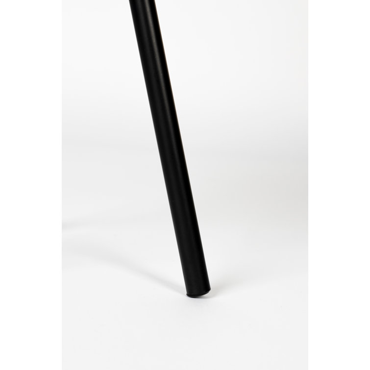 Black Metal Tripod Lamp with Beige Bamboo Shade