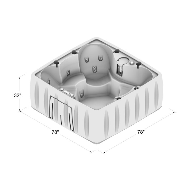 Keystone Square 6-Person 29-Jet Plug & Play Hot Tub