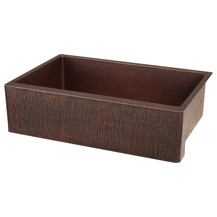 33'' Oil Rubbed Bronze Copper Farmhouse Drop-in Sink