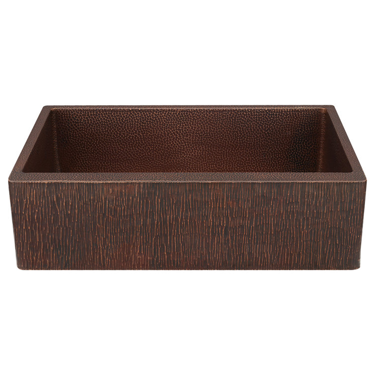 33'' Oil Rubbed Bronze Copper Farmhouse Drop-in Sink