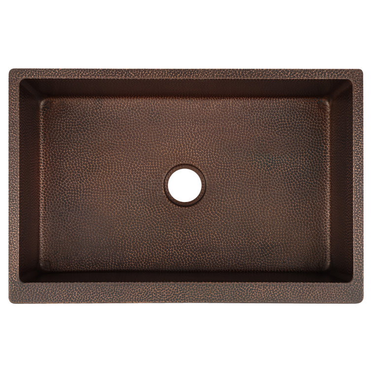 33'' Oil Rubbed Bronze Copper Farmhouse Drop-in Sink