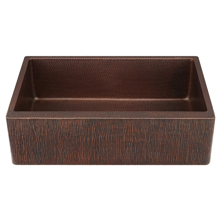 33'' Oil Rubbed Bronze Copper Farmhouse Drop-in Sink