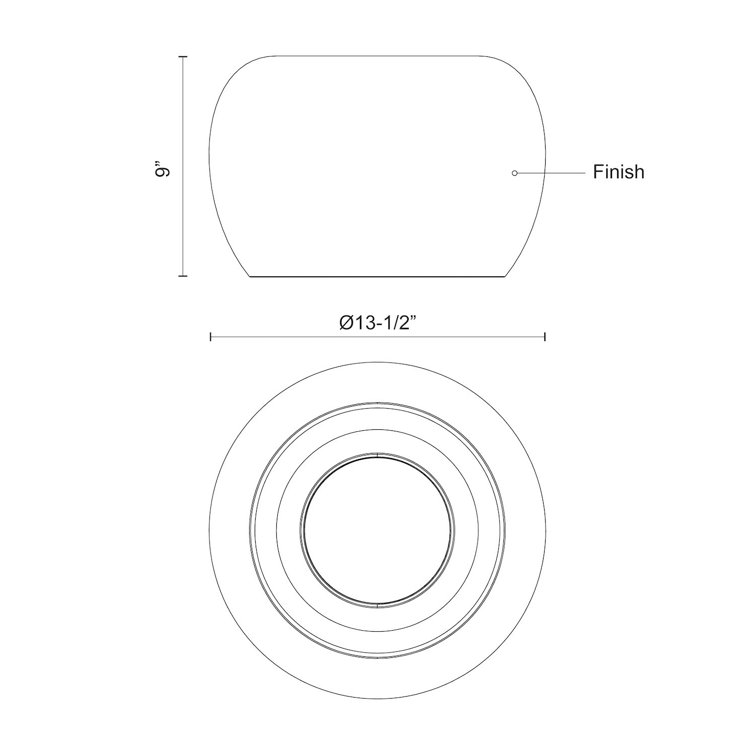Croft Duo-Toned Matte Black and White LED Flush Mount
