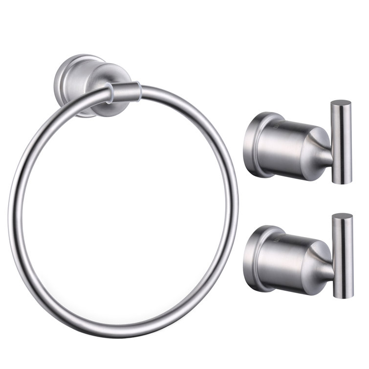 Brushed Nickel 3-Piece Bathroom Hardware Set with Stainless Steel