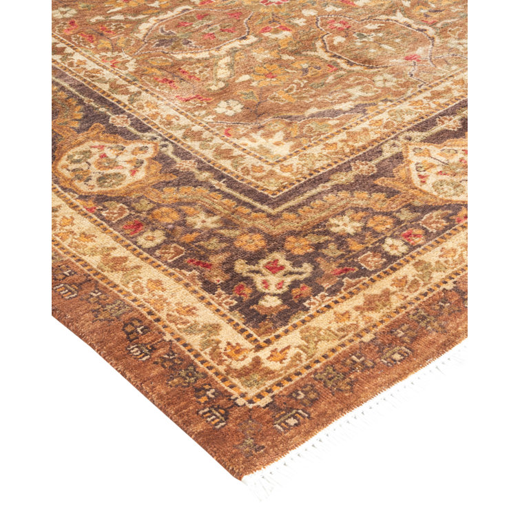 Hand-Knotted Multicolor Wool Oriental Area Rug 6'3" x 8'9"