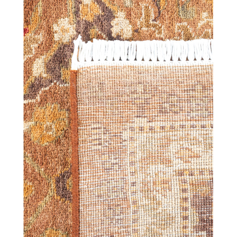 Hand-Knotted Multicolor Wool Oriental Area Rug 6'3" x 8'9"
