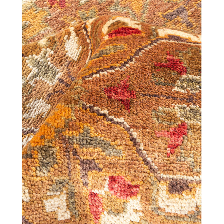 Hand-Knotted Multicolor Wool Oriental Area Rug 6'3" x 8'9"