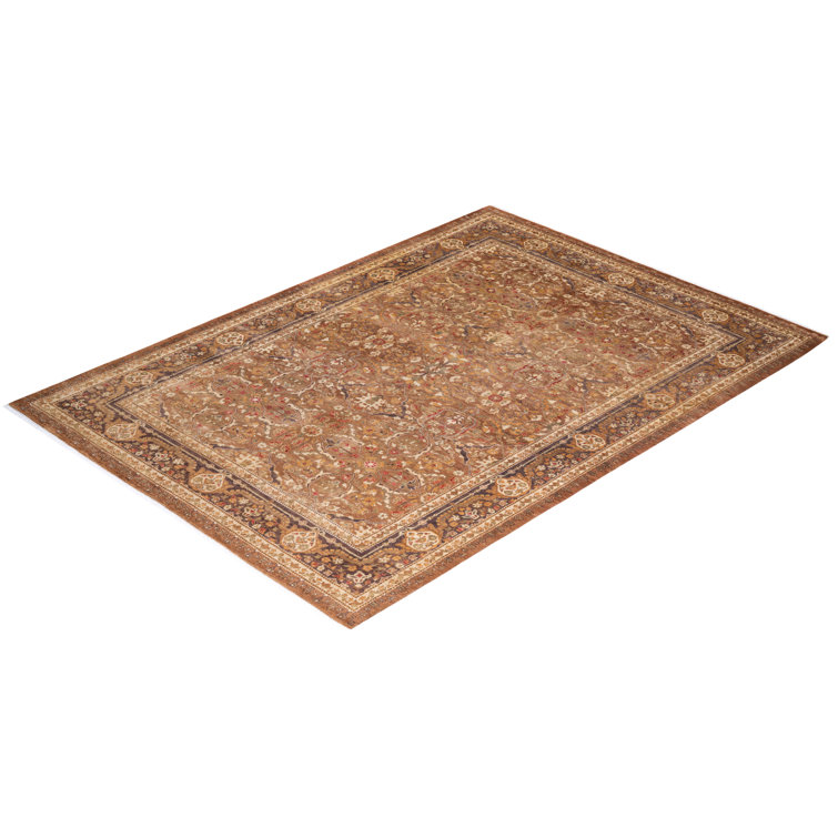 Hand-Knotted Multicolor Wool Oriental Area Rug 6'3" x 8'9"