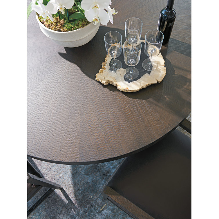 Contemporary Alpine Marble & Wood 60" Round Dining Table