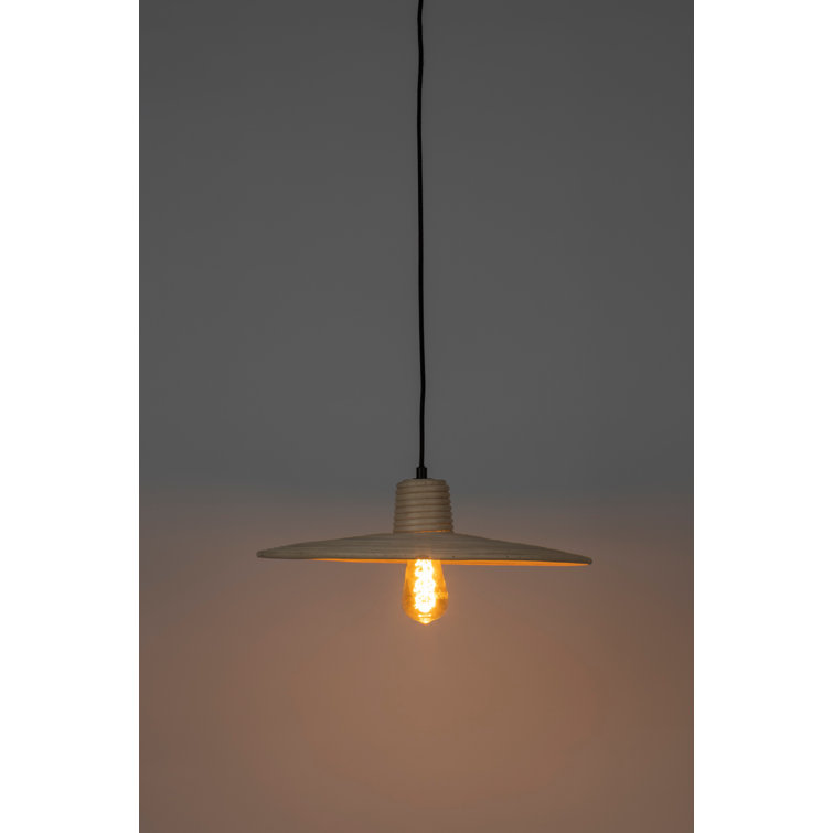 Balance Beige Rattan 59'' Single Cone Pendant Light