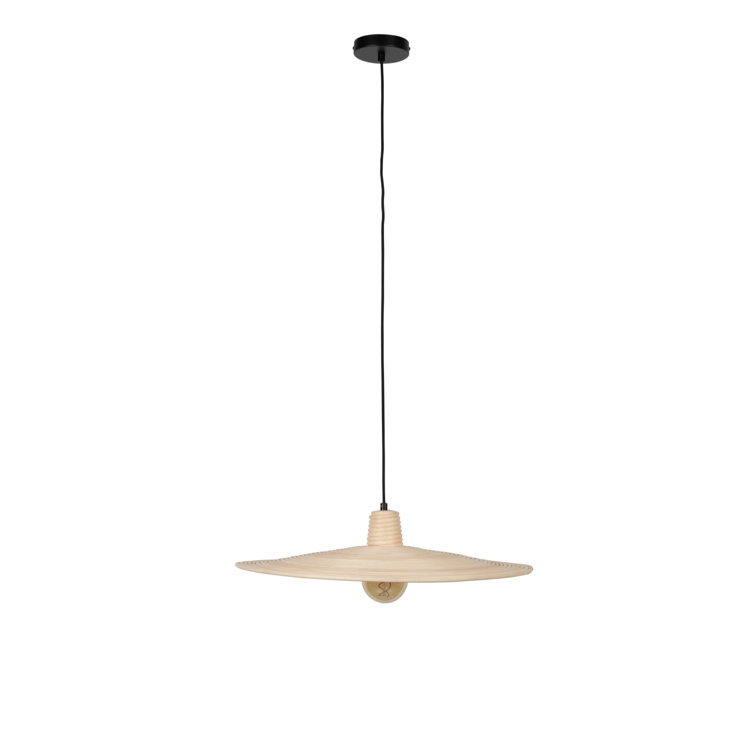 Balance Beige Rattan 59'' Single Cone Pendant Light