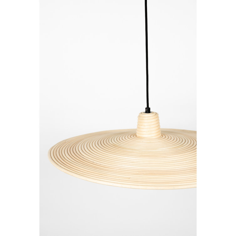 Balance Beige Rattan 59'' Single Cone Pendant Light