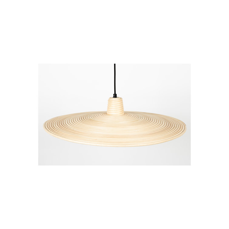 Balance Beige Rattan 59'' Single Cone Pendant Light