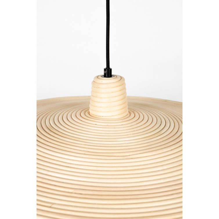 Balance Beige Rattan 59'' Single Cone Pendant Light