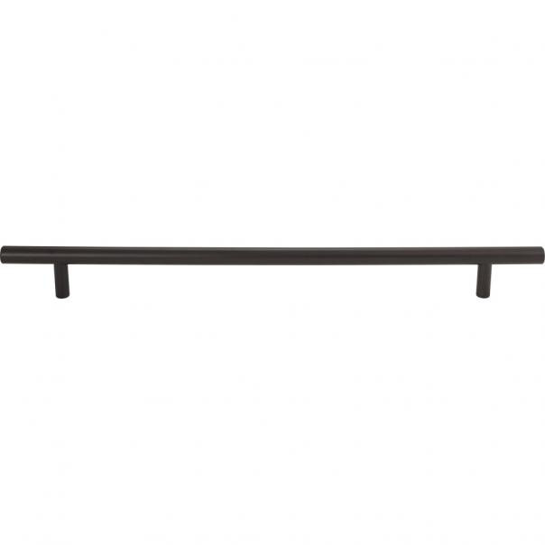 Modern Aged Bronze Bar Pull with Mounting Hardware