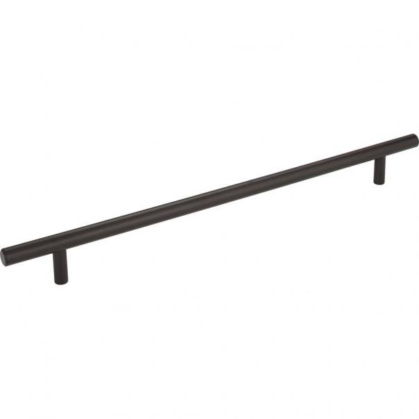 Modern Aged Bronze Bar Pull with Mounting Hardware