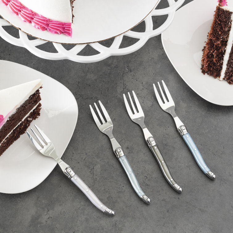 French Home Laguiole Cake Forks with Mother of Pearl Handles, 4-Piece Set (Set of 4)