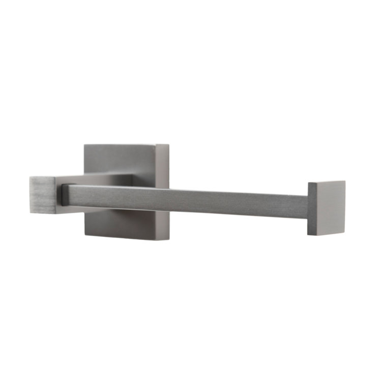 Gun Metal Gray 4-Piece Bathroom Hardware Set with Towel Bar