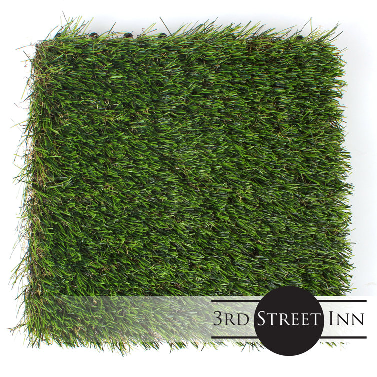 12" x 12" Green Artificial Grass Tile for Pets