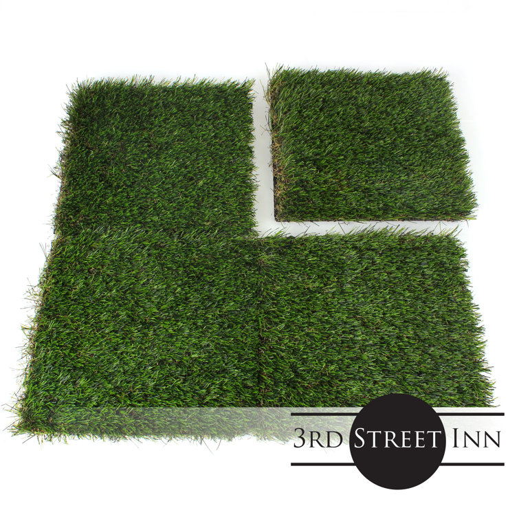 12" x 12" Green Artificial Grass Tile for Pets