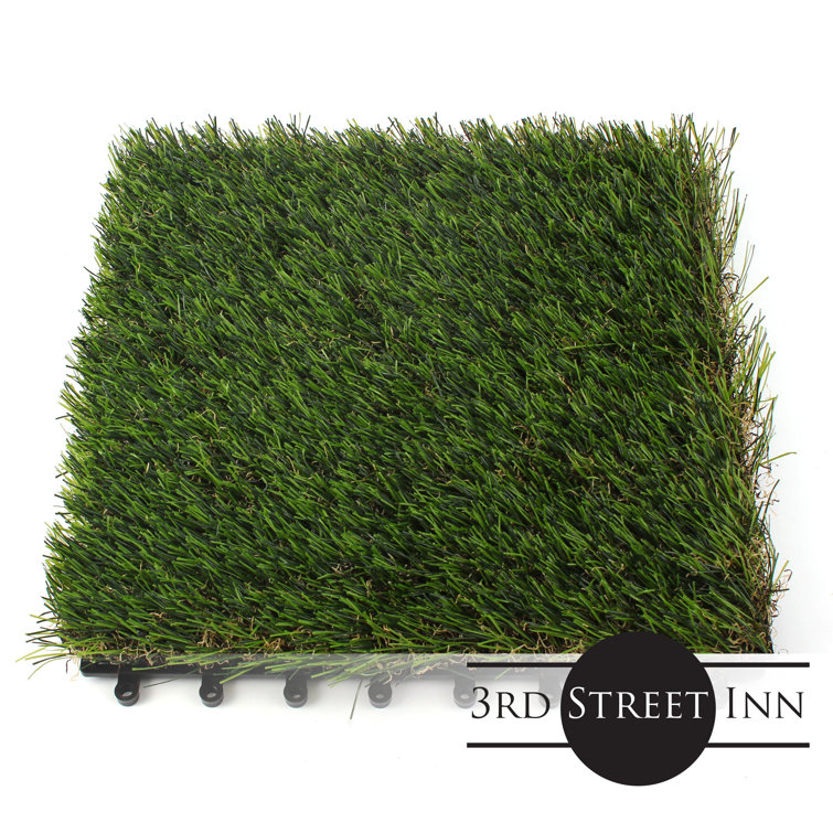 12" x 12" Green Artificial Grass Tile for Pets
