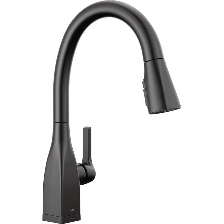 Matte Black Touch2O Pull-Down Kitchen Faucet with Pull-out Spray