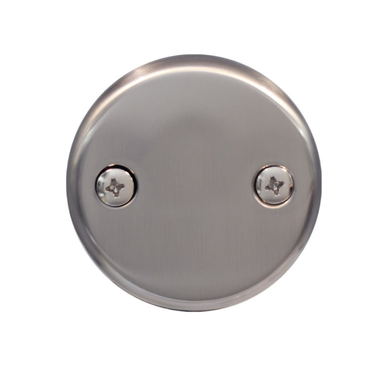 Satin Nickel Round Toe Touch Tub Drain Trim Set