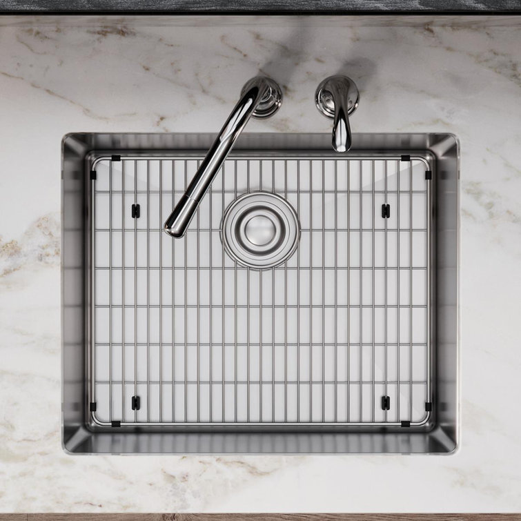 Polished Stainless Steel Rectangular Sink Grid 19-1/2" x 15-1/2"