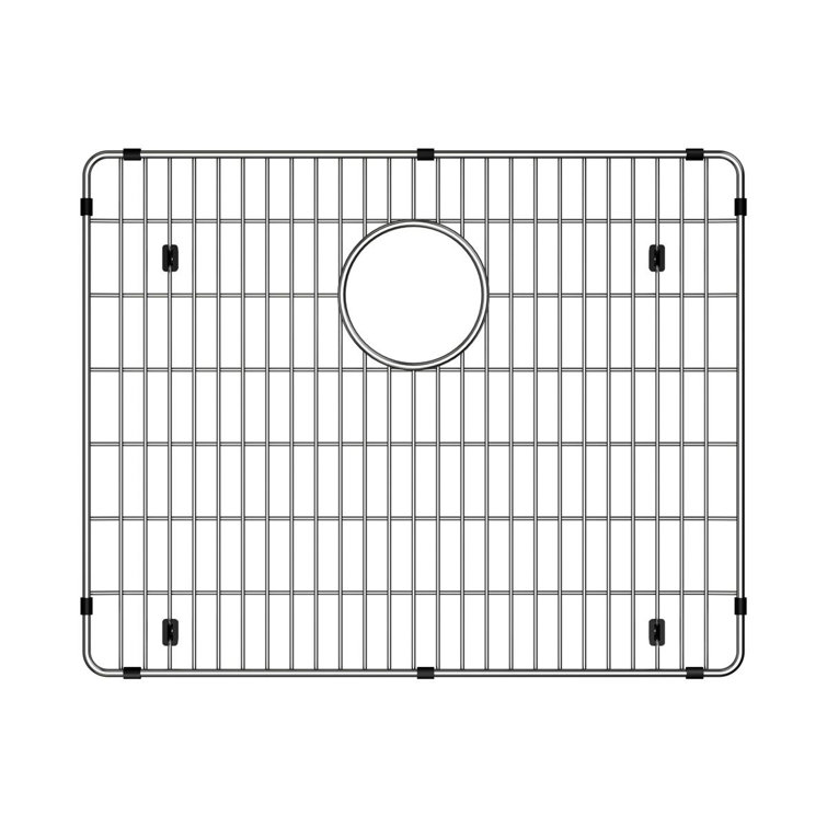 Polished Stainless Steel Rectangular Sink Grid 19-1/2" x 15-1/2"