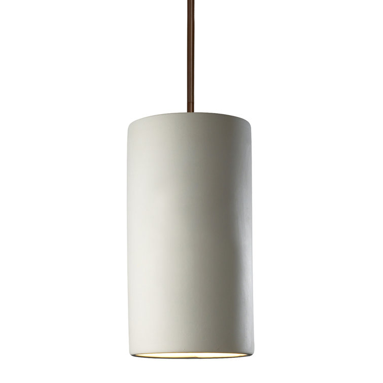 Matte Black Chrome Indoor/Outdoor Drum Pendant Light