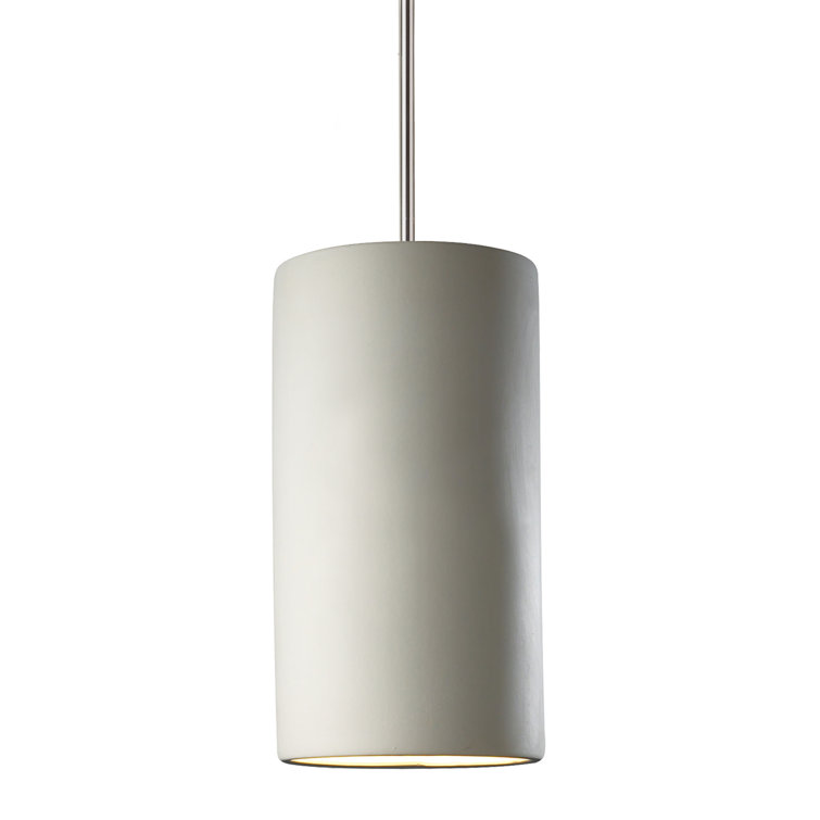 Matte Black Chrome Indoor/Outdoor Drum Pendant Light