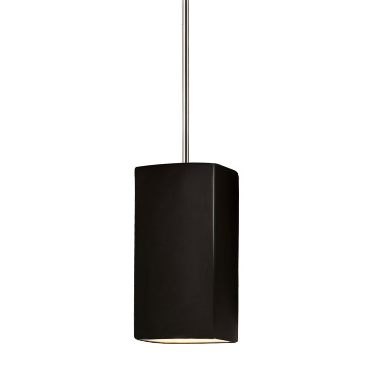 Radiance Handcrafted Ceramic Cylinder Pendant in Dark Bronze