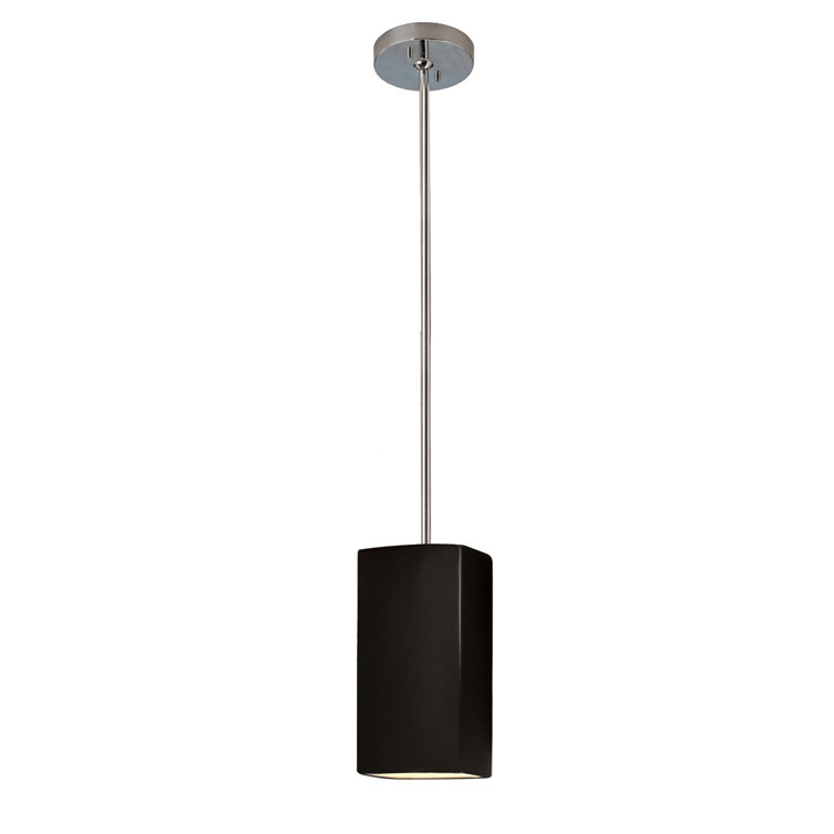 Radiance Handcrafted Ceramic Cylinder Pendant in Dark Bronze