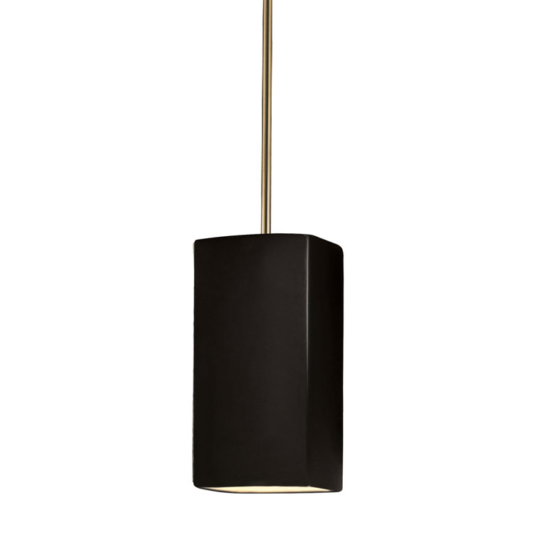 Radiance Handcrafted Ceramic Cylinder Pendant in Dark Bronze