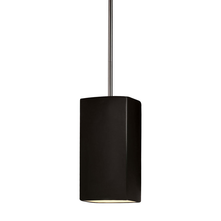 Radiance Handcrafted Ceramic Cylinder Pendant in Dark Bronze
