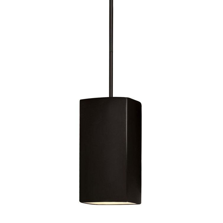 Radiance Handcrafted Ceramic Cylinder Pendant in Dark Bronze
