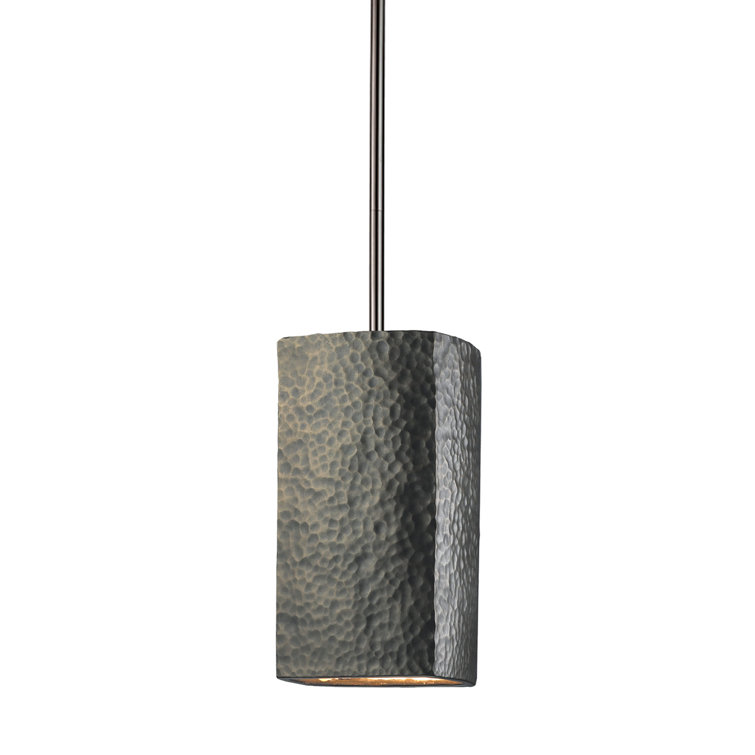 Radiance Handcrafted Ceramic Cylinder Pendant in Dark Bronze