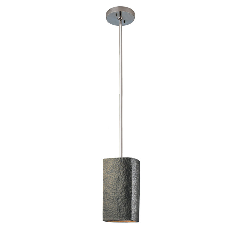 Radiance Handcrafted Ceramic Cylinder Pendant in Dark Bronze