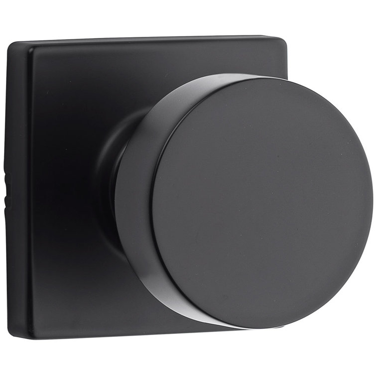 Matte Black Metal Flat Ball Passage Door Knob