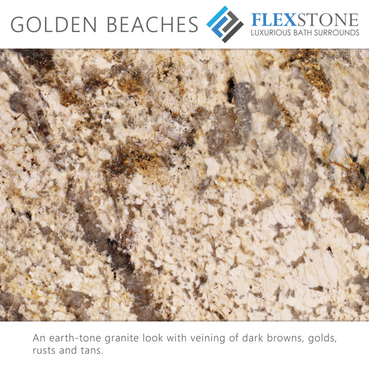 Golden Beaches 60" x 30" Stone-Look Single Threshold Shower Base