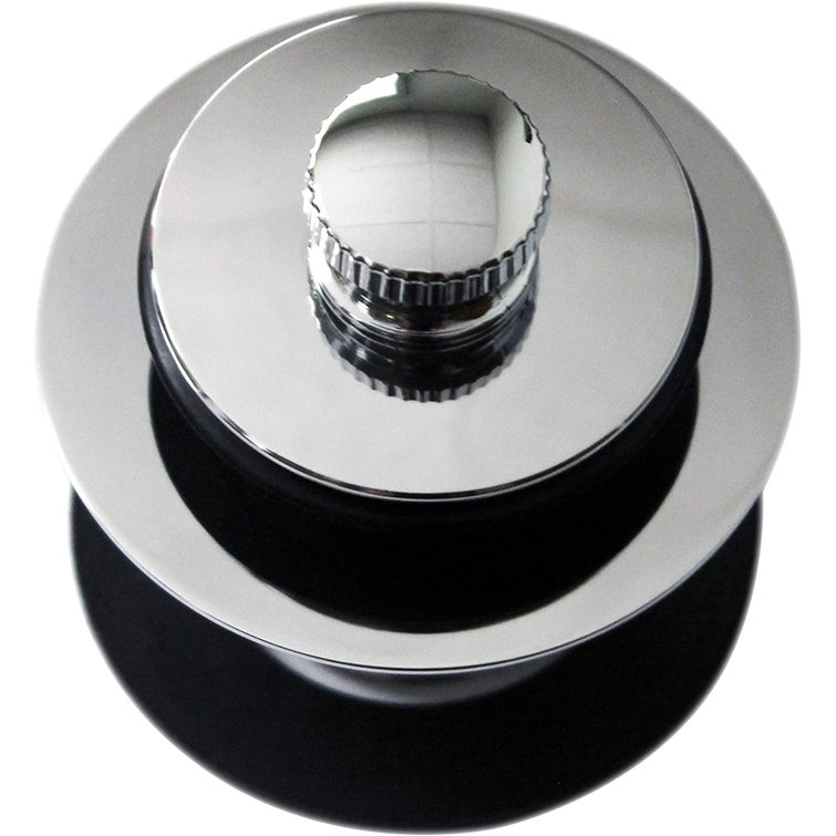 Polished Chrome Round Twist & Close Bathtub Drain Plug